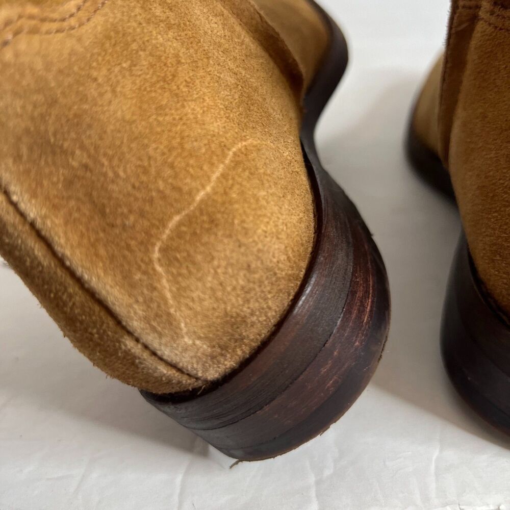 Franco Sarto Malina Tan Suede Ankle Boots Light Brown Booties Women's Size 7 - Picture 12 of 12